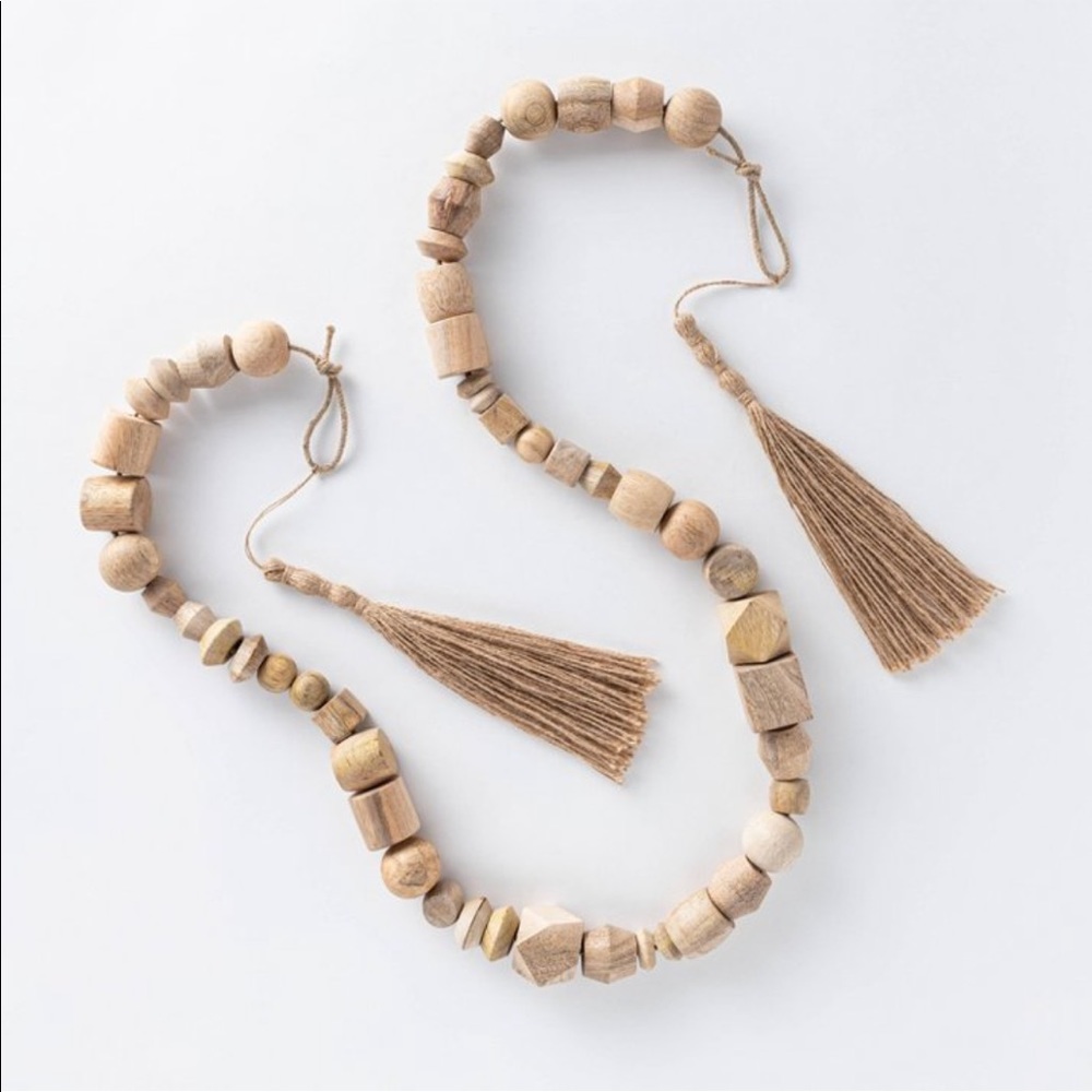 Threshold Decorative Wooden Bead Garland